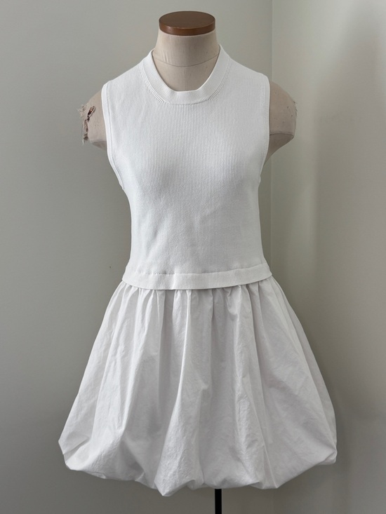 Simkhai Dresses & Skirts - Simkhai Medium White Sleeveless Bubble Hem Mini Dress